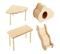 Échelle pour Hamster,Rampe d'Escalade en Bois Jouet,Habitat des Petits Animaux en Forme de - Pour Utilisation Intérieure Extérieure Convient Aux Gerbilles Souris Furets Chinchillas Petits Animaux De C