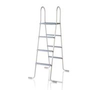 Échelle pour piscine hors-sol - H134 cm - Grise avec plateforme