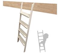 Échelle réglable pour lit superposé - 152,4 à 180,3 cm - Échelle d'escalade à crochets pour camping-cars et camping-cars - Marchepied de lit double/double disponible en blanc, noir et argent - Parfait