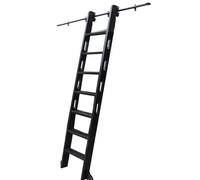 Échelle roulante de bibliothèque, kit de rails coulissants robustes multi-usage pour escaliers de grenier/étagère, kit de rail mobile (sans échelle), systèmes à rouleaux de 1 à 7,3 m (rail de 400 cm