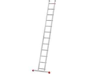 Echelle Simple 12 échelons 3,4m/4,3m en alu Professionnelle Hailo ProfiStep Uno