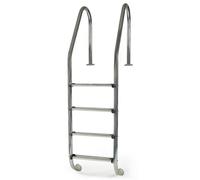 Echelle standard inox pour piscine enterrée, 4 marches 1,50m