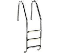 Echelle standard pour piscine - 3 marches neutres - Inox