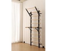 Échelle suédoise en bois, station de traction et de dips réglable, équipement mural en pin massif pour le fitness à domicile, convient pour adultes et enfants