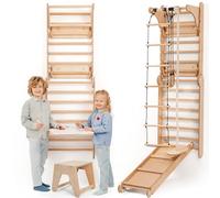 Échelle Suédoise pour l'Aire de Jeux d'Intérieur - Ensemble de Jeux d'escalade Montessori - d'escalade en Bois d'Intérieur pour Les Tout-Petits et Enfants de 2-12 Ans