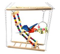 Échelle suspendue pour oiseaux, balançoire, jouets d'escalade, ponts suspendus en bois pour perroquets oiseaux