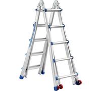 Echelle t?l?phonique TEENO 5,1 m, ?chelle extensible, ?chelle pliante en aluminium | ?chelle simple | ?chelle double | ?chelle coulissante | ?chelle double et ?chelle d'escalier, ?chelle avec roulette