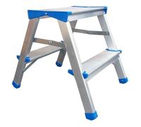 Échelle tabouret pliable - BRAKET - Aluminium - 1 marche + plateforme - Hauteur de travail 239 cm - Pliable 44 cm