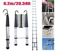 Dayplus Échelle télescopique multifonction aluminium escamotable 6,2 m pour atelier