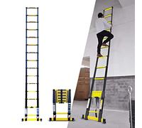 Echelle télescopique 4m40 Woerther Grafitek avec Barre stabilisatrice - Garantie 5 Ans