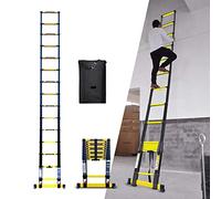 Echelle télescopique 4m40 Woerther Grafitek avec Barre stabilisatrice - Plus Housse - Garantie 5 Ans