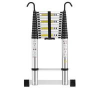 Échelle Télescopique 5M en Aluminium Bricolage Pliable STANEW , Accoudoir Amovible et Barre d'équilibre ,Charge Maximale