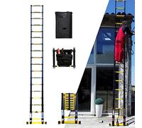Echelle télescopique 5m20 Woerther Grafitek avec Barre stabilisatrice - Plus Housse et Sac Porte Outils - Garantie 5 Ans