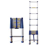 Échelle télescopique 7,9 m, 7 m, 6,2 m, 5 m, 4,6 m, 3 m, 2 m, pliable et extensible pour camping-car, grenier, maison, grenier, capacité de charge de 150 kg, design polyvalent et peu encombrant
