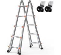 Echelle télescopique A-cadre 19 FT Rallonge multifonction pour devoirs