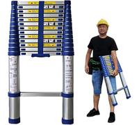 Échelle Télescopique à Extension Télescopique 8m / 7m / 6,2m / 5m / 4m / 3,8m / 2,6m De Long, échelle Extensible en Aluminium pour Les Travaux Extérieurs De Grenier De, 4.6m/15ft