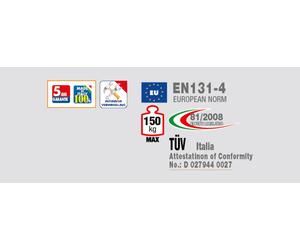 Echelle télescopique aluminium FACAL 4x6 haut. travail max. 6,6 m ALU PRO - BK/5A