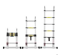 Echelle Télescopique Aluminium Capacité 170kg avec Barre pour Maison et Garage 380cm