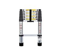 Echelle Télescopique BM TOOLS 2,6M en acier inoxydable, Charge 150kg Pliable Extensible Unique Droite Multi-fonction, Bricolage