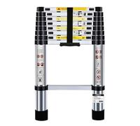 Échelle Télescopique BM TOOLS 2,6M en Acier Inoxydable, Charge 150kg Pliable Extensible Unique Droite Multi-Fonction, Bricolage