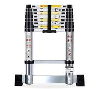 Échelle Télescopique BM TOOLS 2,6M en ALU avec stabilisateur - Charge 150kg Pliable Extensible Unique Droite Multi-Fonction