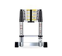 Echelle Télescopique BM TOOLS 2,6M en ALU avec stabilisateur - Charge 150kg Pliable Extensible Unique Droite Multi-fonction
