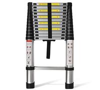 Échelle télescopique de 5 m, échelle télescopique Pliable en Aluminium, échelle légère pour Toit de Camping-Car, Grenier, Maison, capacité de 150 kg (5,2 m)