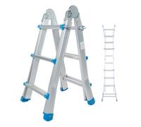 Echelle télescopique de BM TOOLS BMT-4X3-EXT en Aluminium - jusqu'à 2.9 Mètres, Multi-usages Pliable - jusqu'à 150kg - articulée