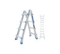 Echelle télescopique de BM TOOLS BMT-4X4-EXT en Aluminium - jusqu'à 4 Mètres, Multi-usages Pliable - jusqu'à 150kg - articulée