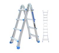 Echelle télescopique de BM TOOLS BMT-4X4-EXT en Aluminium - jusqu'à 4 Mètres, Multi-usages Pliable - jusqu'à 150kg - articulée