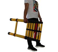 échelle télescopique, Échelle Extensible Polyvalente en Fibre de Verre, Non Conductrice, Robuste, Hauteur de 2 m/3 m/4 m, légère et(3m/9.8ft)