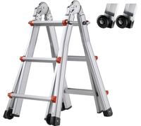 Echelle télescopique - Echelle pliante - Echelle double - Echelle simple - Echelle multi-usages - 2880 mm - Idéale pour la maison et le jardin - Stable et polyvalente