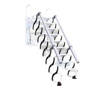 Échelle télescopique Échelle télescopique électrique en Alliage d'aluminium forgé, échelle de Grenier sans Rampe, échelle Pliante Murale for Usage Domestique Échelles Pliante Loft(Svart,2.5~3m)