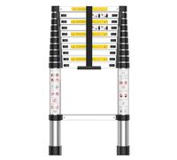 Échelle Télescopique,Échelle Télescopique Pliable en Aluminium,Extensible,Antidérapante,Multifonctionnelle,Pliable,Multi-Fonction Ladder pour Travaux Intérieur et Extérieur,Charge Max 150 kg,3.2M