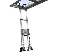 échelle télescopique, Échelle télescopique polyvalente en aluminium 7 m/ 6 m/ 5 m/ 4 m/ 3 m/ 2 m, rallonge en aluminium avec crochets pour(3.5M/11.5ft)