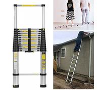 Échelle télescopique en aluminium - 5 m - Échelle extensible - Échelle coulissante antidérapante - Échelle extensible - 150 kg - EN131