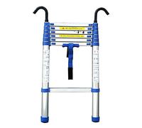 Échelle télescopique en aluminium - 8 m/7 m/6 m/5 m/4 m/3 m/2 m/1 m Échelle pliable légère avec crochet pour une utilisation en extérieur - Design durable et portable