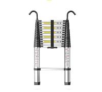 Échelle télescopique en aluminium avec crochets, pliable et portable, robuste, multi-usage pour un usage domestique et professionnel, idéale pour un accès facile et une sécurité