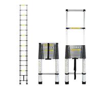 Échelle télescopique en aluminium de 1,8 à 6 m, échelle pliante légère pour une utilisation en extérieur et à la maison, capacité de 150 kg, design portable compact
