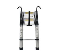 Échelle télescopique en aluminium de 2,5 à 8 m, échelle portable multi-positions avec crochets de sécurité, idéale pour la maison et les commerces Accès au toit 3,2 m