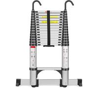 Échelle télescopique en Aluminium de 4,4 m - Échelle Pliante avec stabilisateur - Antidérapante - en qualité supérieure - Multifonction