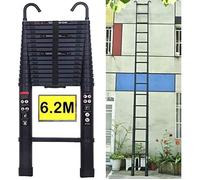 Échelle télescopique en aluminium de 6,2 m avec 2 crochets amovibles DAYPLUS Échelle pliante portable 20,3 FT
