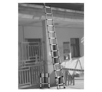 Échelle télescopique en aluminium de 8 m/7 m/6 m/5 m/4 m - Échelle extensible robuste avec crochet amovible Charge de 150 kg Idéal pour la maison, le toit du camping-car, grenier - Noir