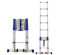 Échelle télescopique en aluminium de 8 m pour tente de toit, échafaudage extensible pour maison, loft, camping-car, capacité de charge de 150 kg, capacité de charge de 6,2 m, 5 m, 4,2 m, 3,8 m, 2,6 m