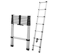 Échelle télescopique en aluminium de 8 m pour tente de toit, échafaudage extensible pour maison, loft, camping-car, capacité de charge de 150 kg, dimensions de charge : 2,6 m à 8 m, design pliable