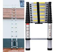Échelle Télescopique en Aluminium, Échelle Extensible de 5 m, Robuste, Escabeau Telescopique - Échelle Multifonction avec 13 Étapes, Charge maximale 150kg, Certifié EN131