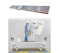 Échelle télescopique en aluminium et planche - Plateforme de travail réglable de 2 à 3,6 m pour projets de peinture et de nettoyage