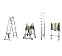 Échelle télescopique en aluminium rétractable de Herzberg : 2 60 m