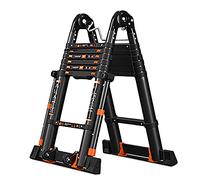 Échelle télescopique extensible de 3,5/5/6,1/7,2/7,3 m - Cadre en A en aluminium robuste pliable, capacité de charge de 150 kg, idéale pour la maison et les tâches en plein air