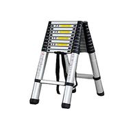 Échelle télescopique extensible de 4,6 à 4,2 m en aluminium, charge maximale de 150 kg, double face, pliable, portable, idéale pour la maison, le bureau et l'extérieur